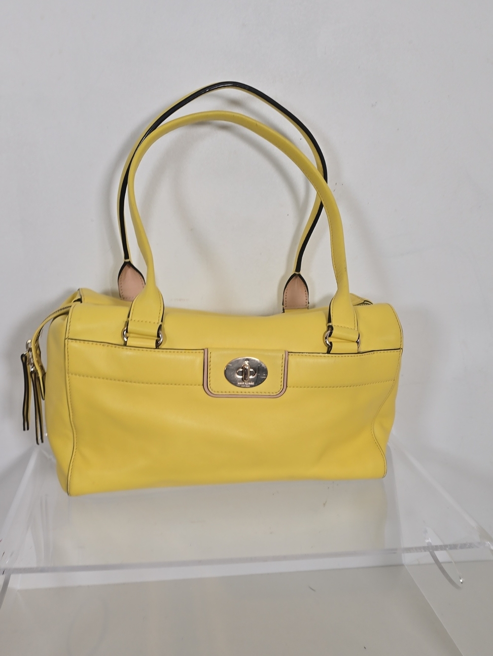 kate spade Yellow Leather Shoulder Bag with Turn-Lock